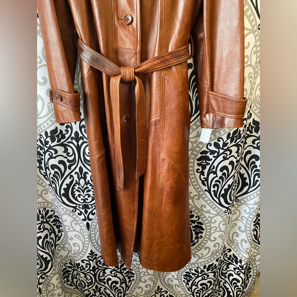 Napa y Ante Leather Trench Coat - Picture 3 of 9